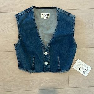 Free People Denim Vest Top XS